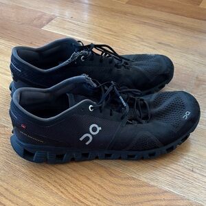 On Running Men's Black Mesh Athletic Shoes